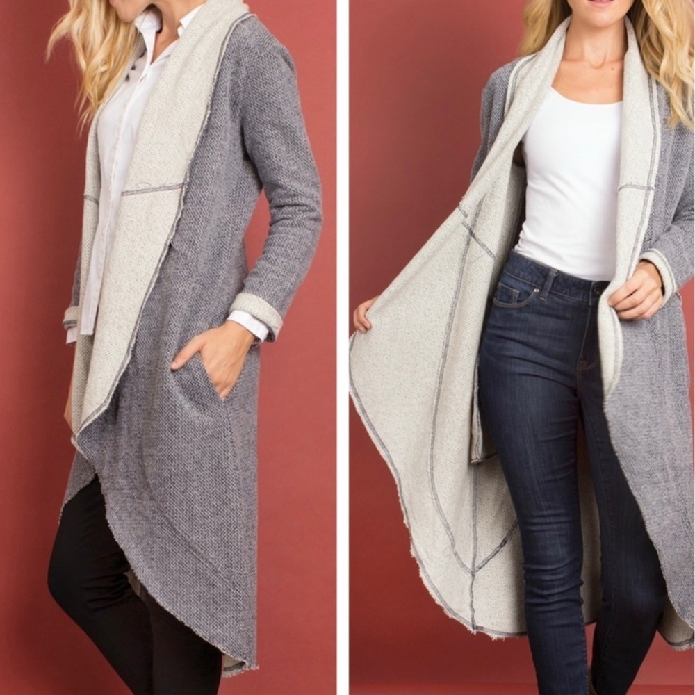 ☀️Simply Noelle Two-Tone It Down Waterfall Jacket